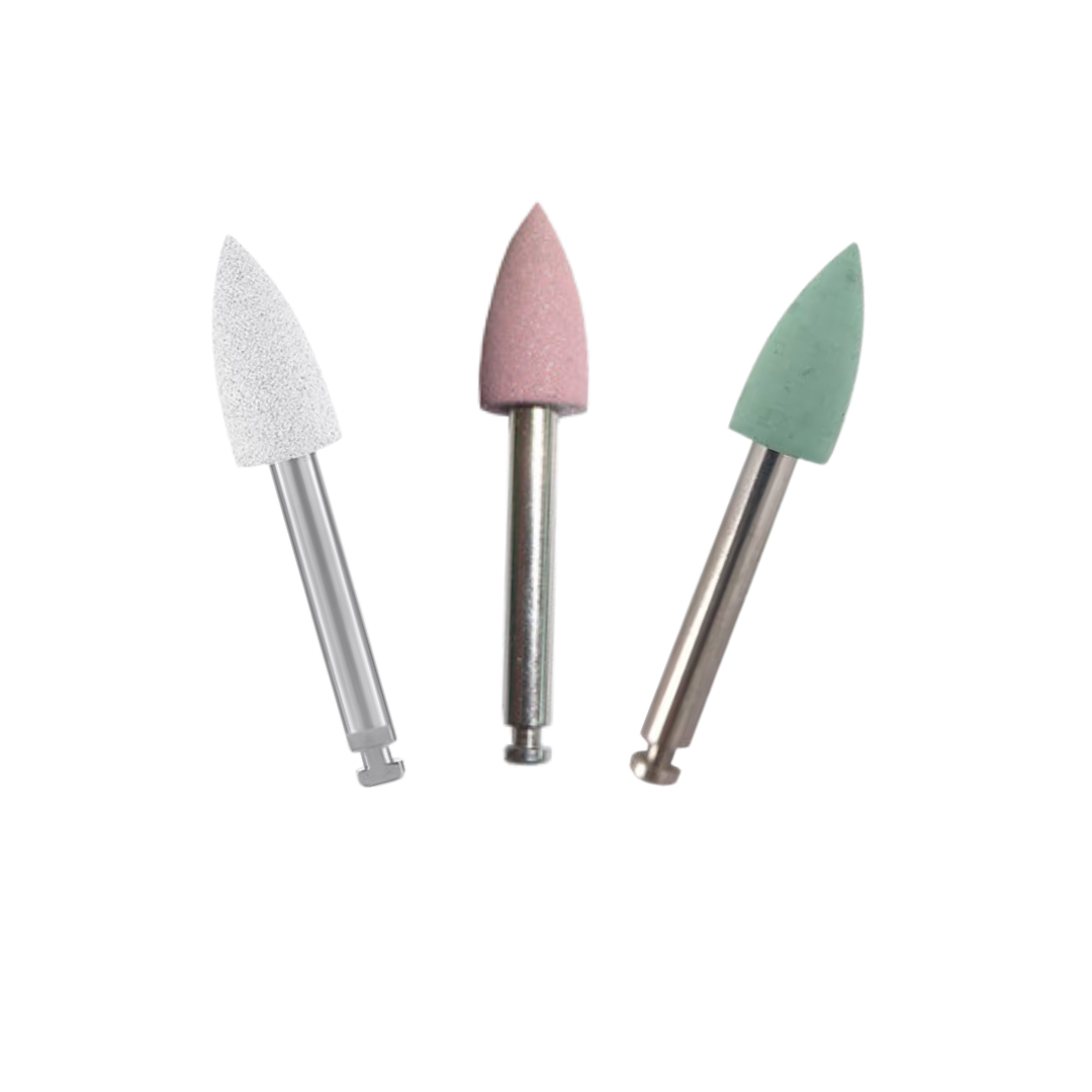 3 color polishing burs