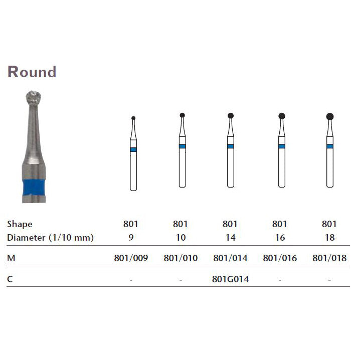 Round diamond bur( blue color)