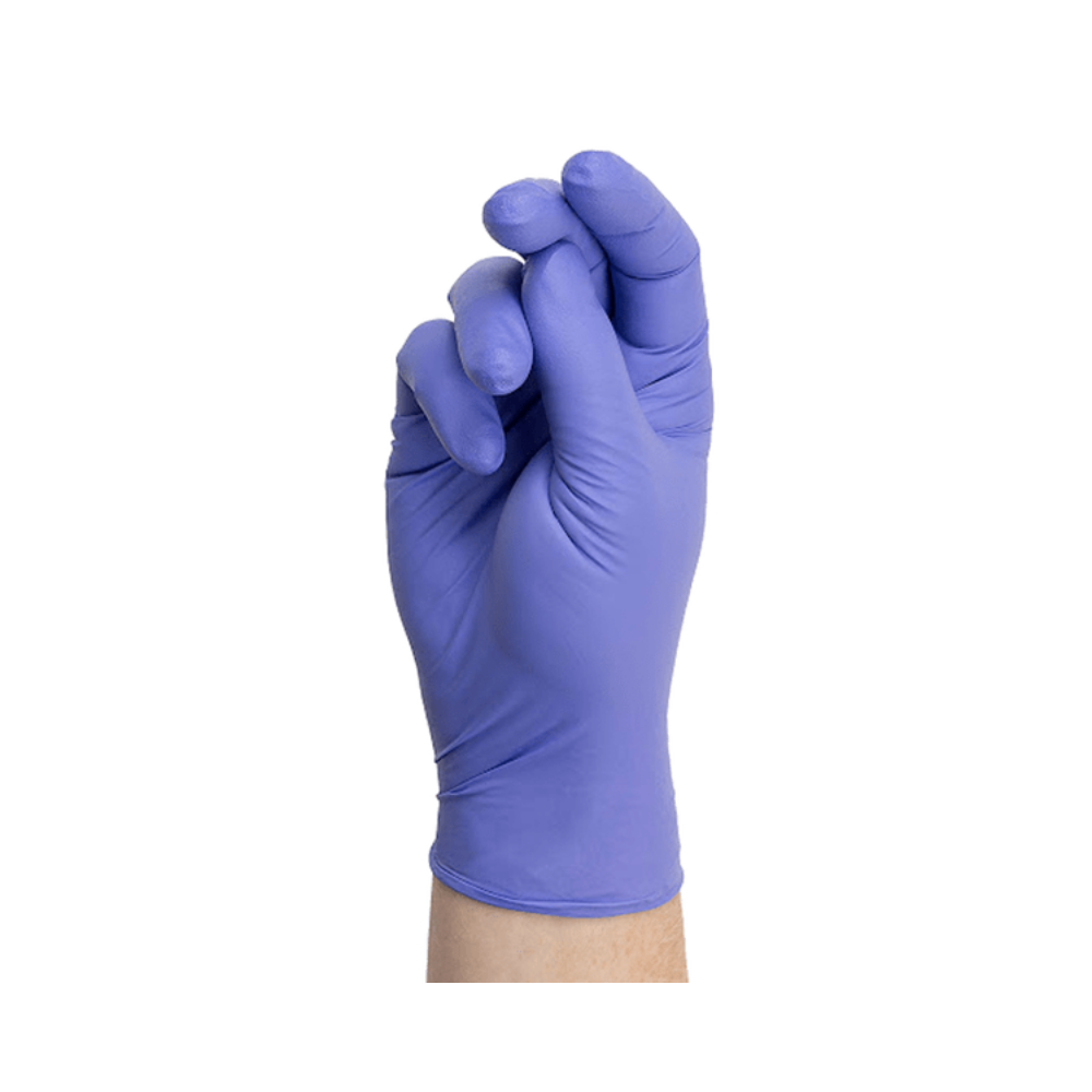 Blue purple gloves