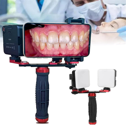 Twin flash for mobile dental photography