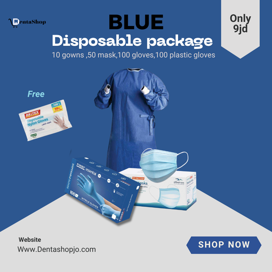 Blue disposable package جاون ثقيل
