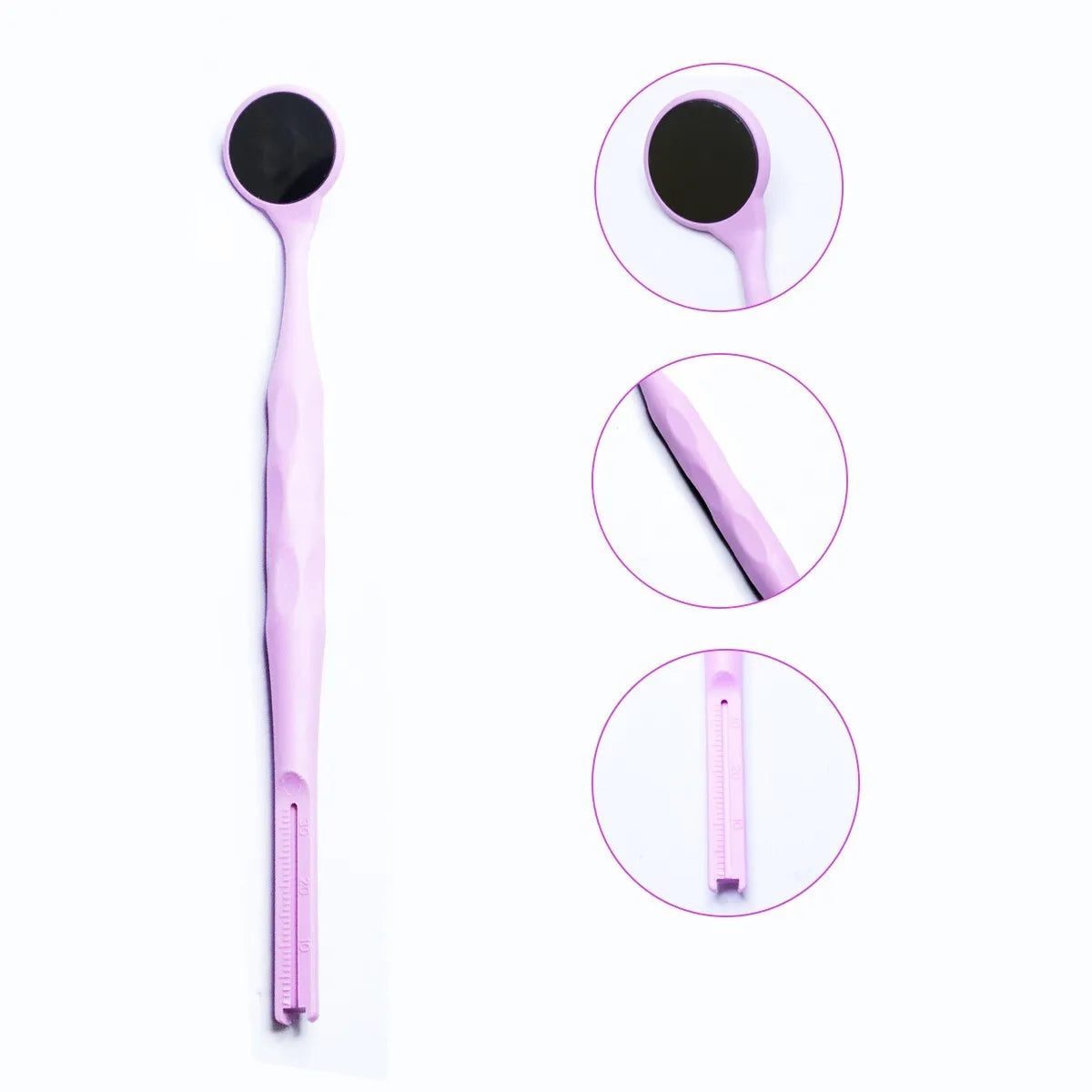 Anti fog mirror with ruler